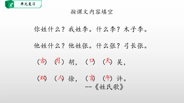 部编一年级语文下册第一单元知识清单