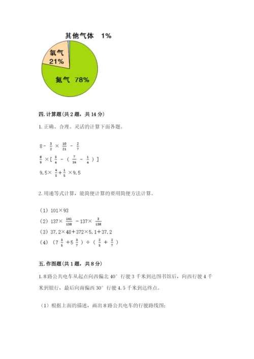 人教版六年级上册数学期末测试卷及答案（基础+提升）.docx