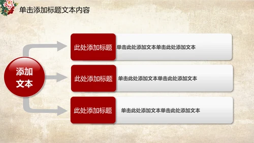 古色古香中国风古典牡丹花PPT模板