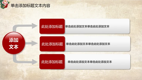 古色古香中国风古典牡丹花PPT模板