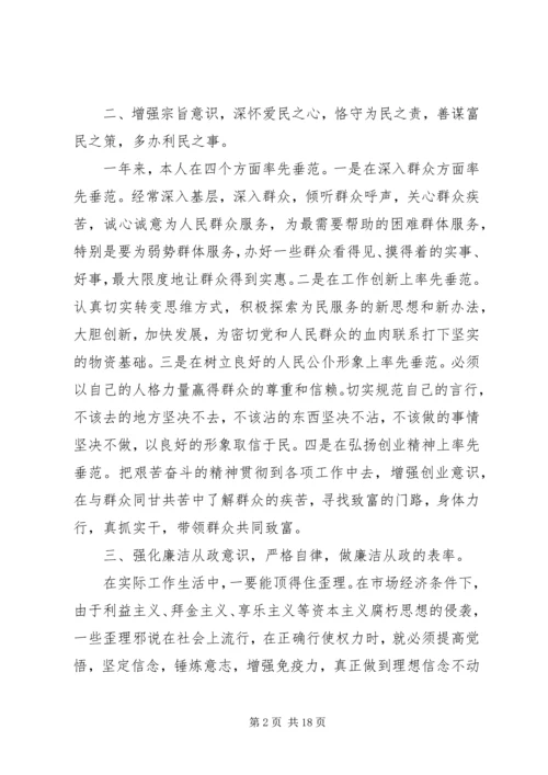 乡镇领导副职廉政述职报告_1.docx