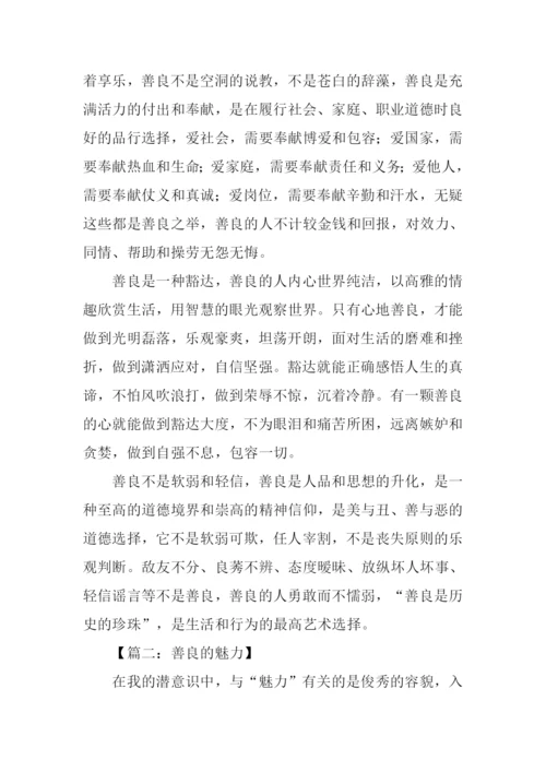 善良的魅力作文800字.docx