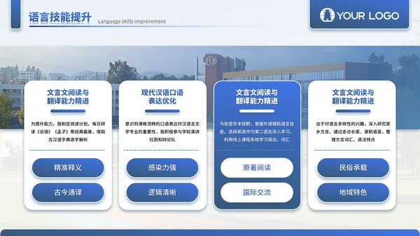 蓝色学术风毕业答辩通用PPT模板