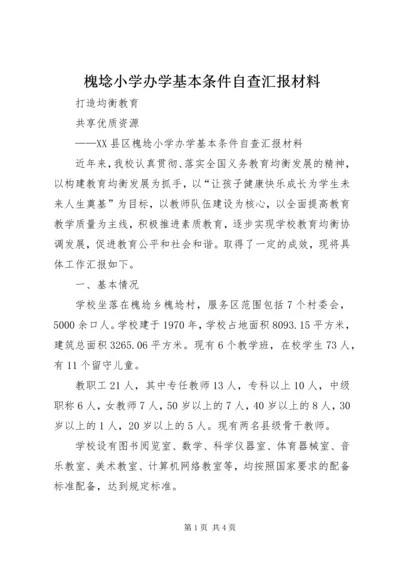 槐埝小学办学基本条件自查汇报材料.docx