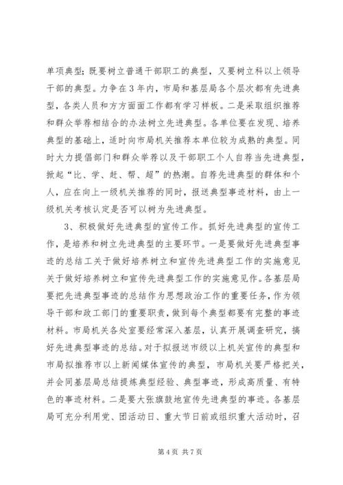 关于做好培养树立和宣传先进典型工作的实施意见.docx