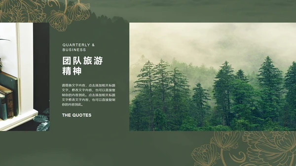 绿色复古风旅行记录相册PPT模板