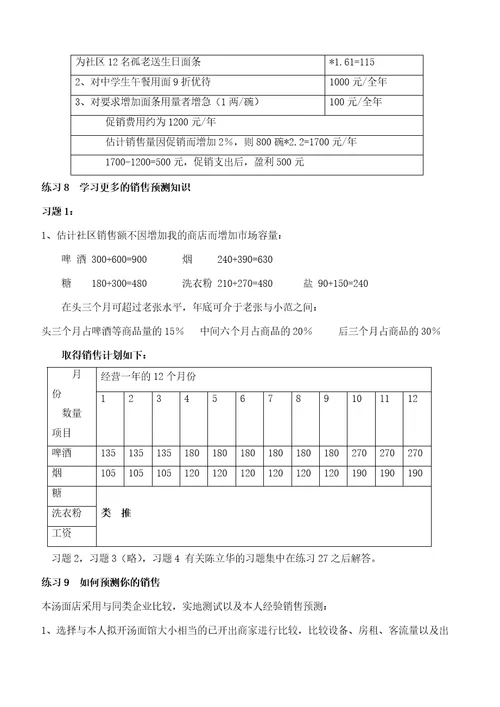 创业培训教材练习题参考答案1