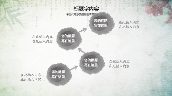 古香古色水墨中国风ppt动态模板