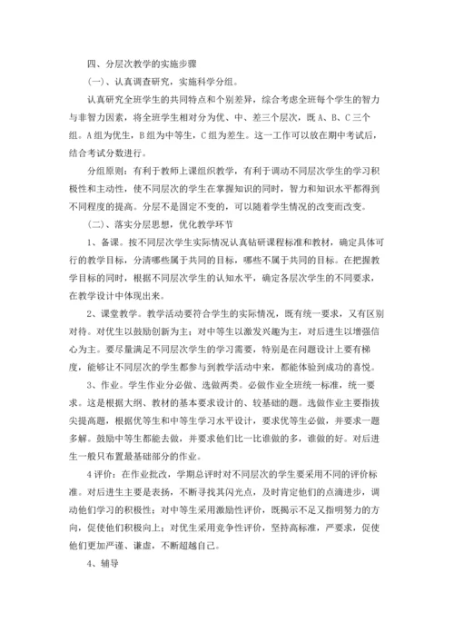 初中分层教学实施方案6篇.docx