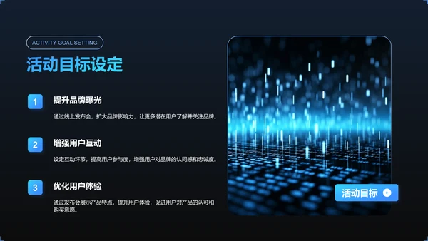 蓝色简约风线上产品发布会活动策划PPT模板