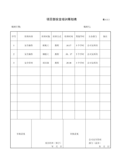 建设关键工程综合施工安全重点标准化管理资料第四册.docx