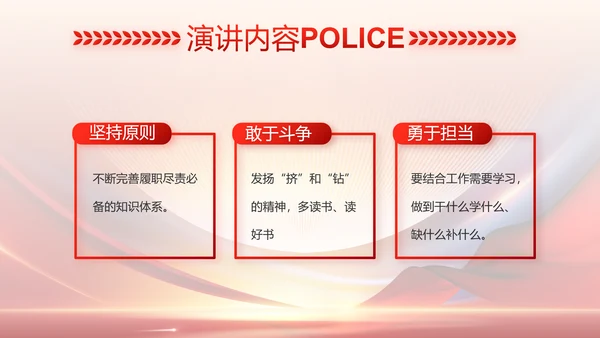 红色大气公安警察工作总结汇报PPT