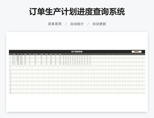 订单生产计划进度查询系统