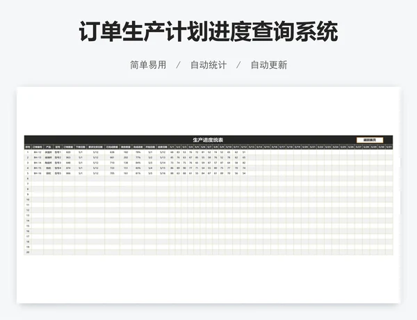 订单生产计划进度查询系统