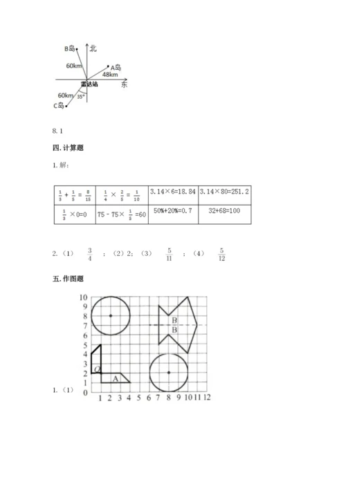 人教版六年级上册数学期末测试卷含答案（完整版）.docx