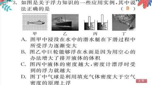 【人教版】物理八年级下册 第10章 自我测评 习题课件