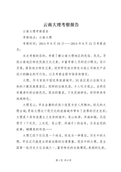 云南大理考察报告.docx