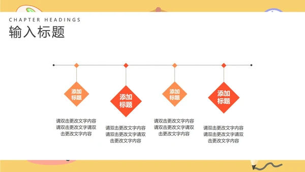 卡通黄色班级课堂教学PPT模板