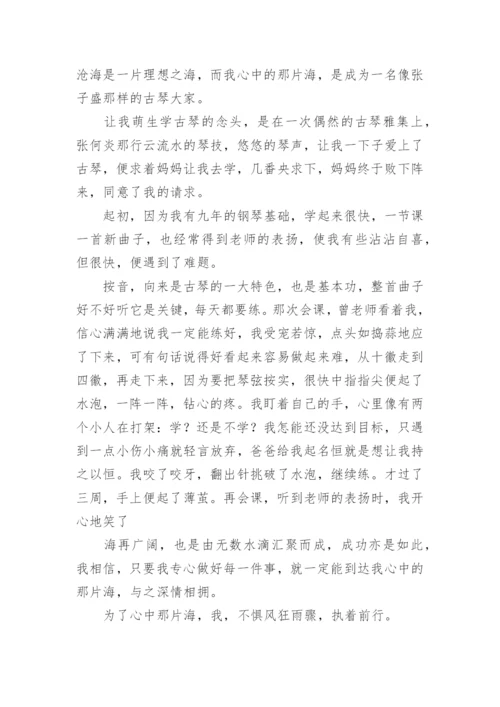 为我心中的那片海中考满分作文.docx