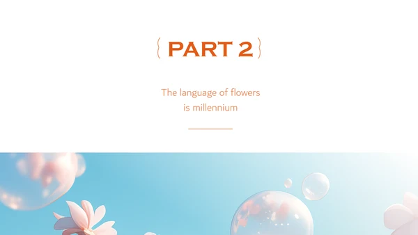 蓝粉色拟物风花类科普介绍英语演讲