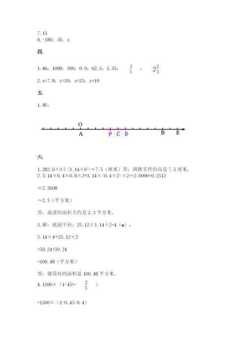 苏教版六年级数学小升初试卷（巩固）.docx