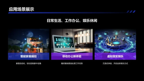 蓝黑色科技产品介绍PPT模板