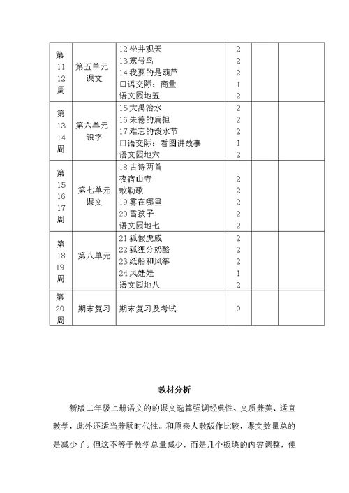 部编版新版小学二年级上册语文教案　全册