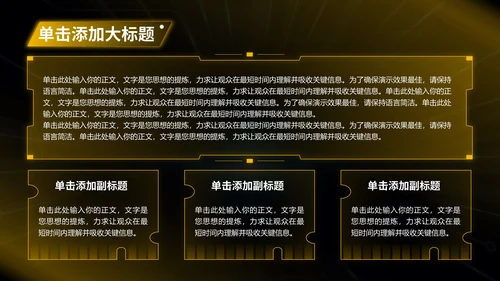 黄色科技风汽车商业计划书PPT模板