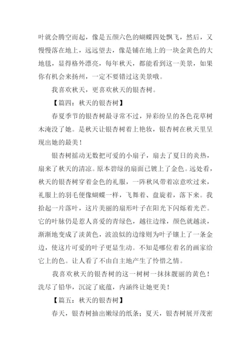 秋天的银杏树作文300字.docx