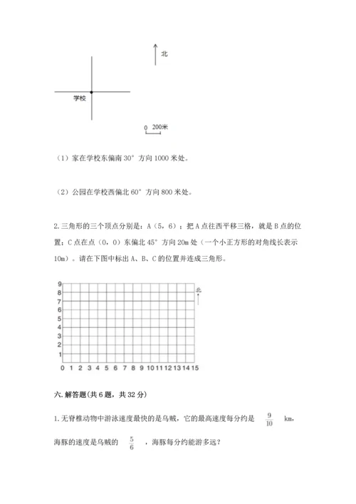 人教版六年级上册数学期中测试卷精品（b卷）.docx