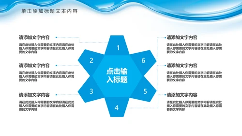 蓝色水资源纯净水行业环保PPT模板