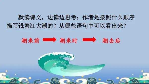 【名师课件】部编版语文四年级上册   1 观潮  课件（一二课时）
