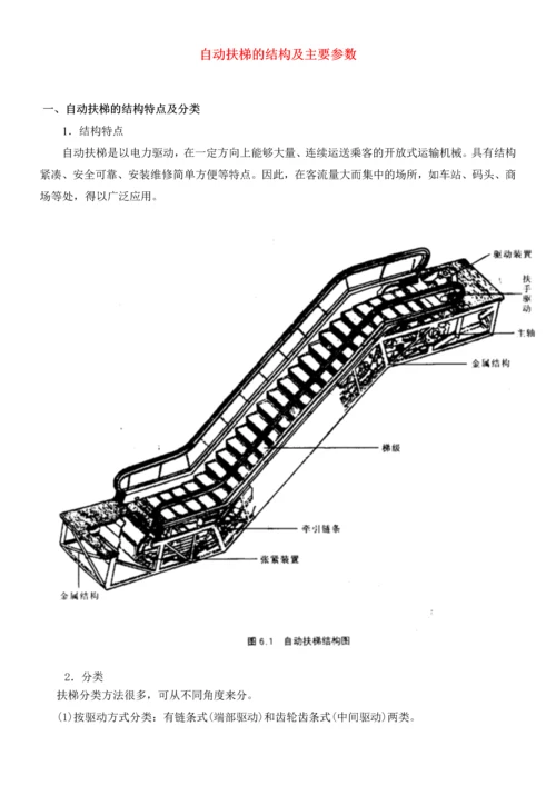 自动扶梯结构的主要参数.docx