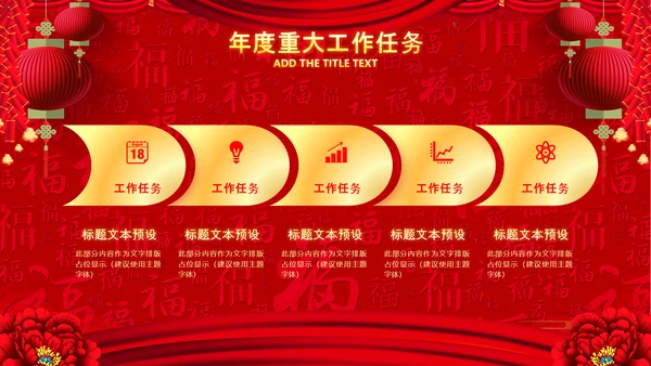 2023中国风年会喜庆兔年春节晚会PPT