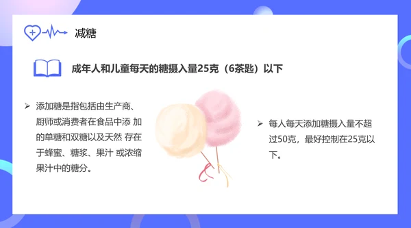 健康生活方式合理饮食PPT模板