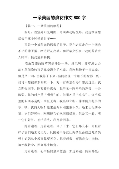 一朵美丽的浪花作文800字.docx