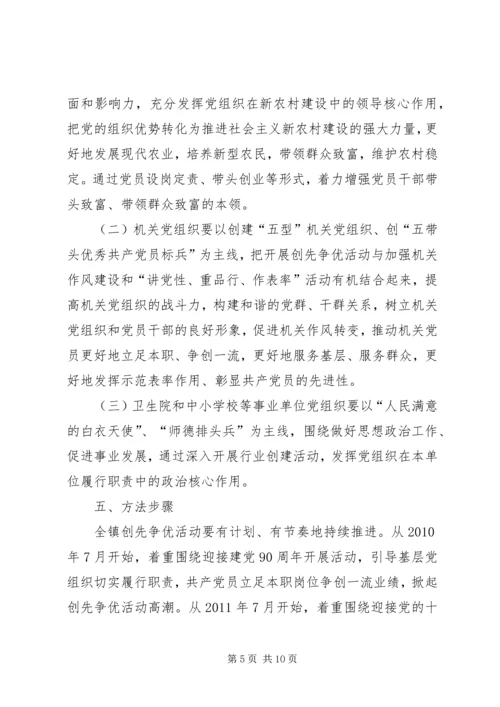 雅尔塞镇创先争优活动实施方案5篇 (5).docx