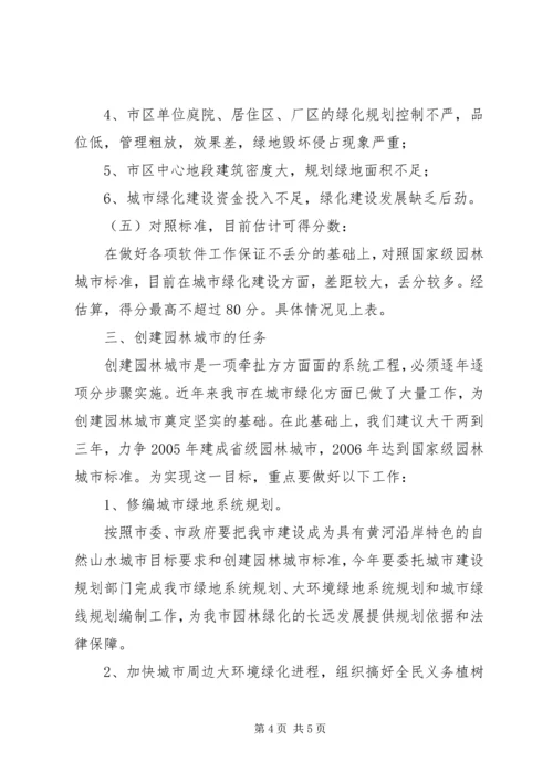 关于创建园林城市的意见 (3).docx