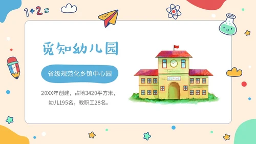 简约形状可爱活泼卡通学生幼儿园工作汇报PPT工作总结