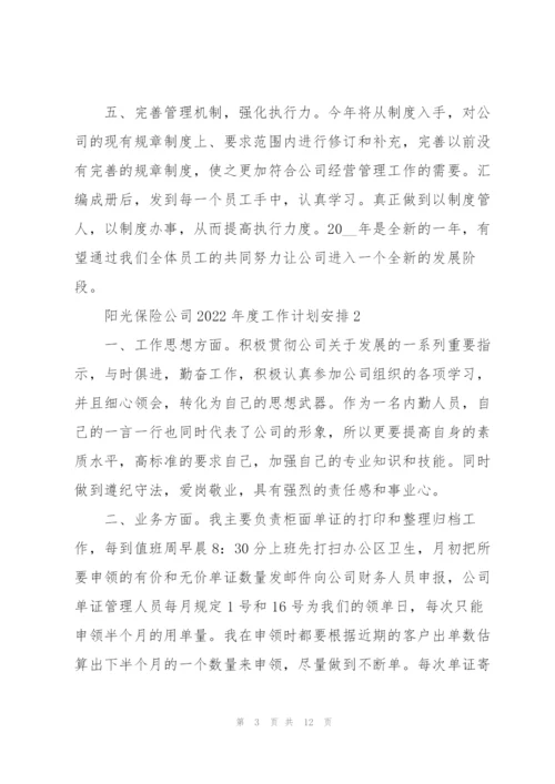 阳光保险公司2022年度工作计划要点.docx