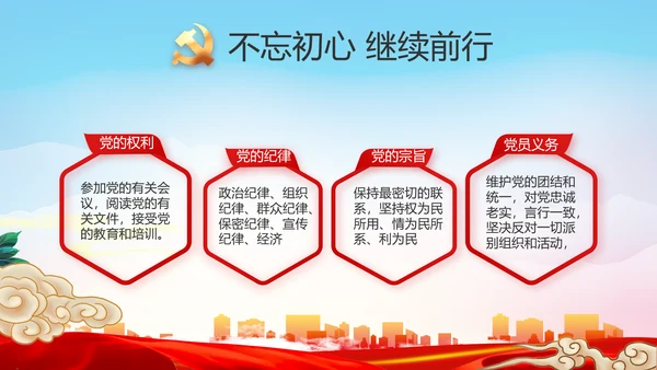 党建党支部工作总结汇报计划PPT党课