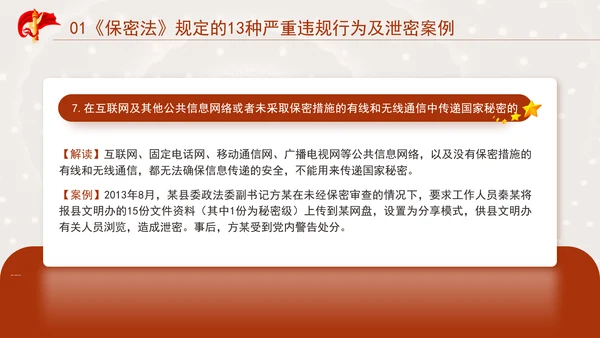 保密警示教育PPT典型泄密案例教育学习
