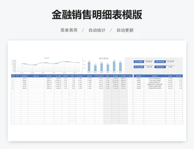 金融销售明细表模版
