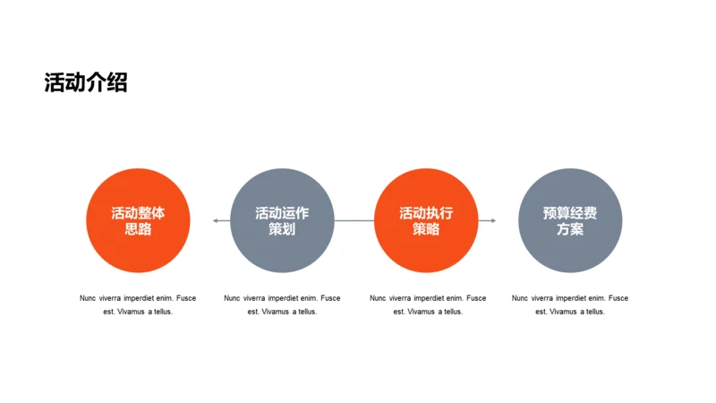 单色扁平4项活动介绍