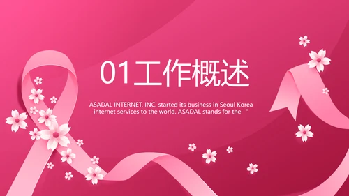 粉色唯美关爱女性健康讲座PPT