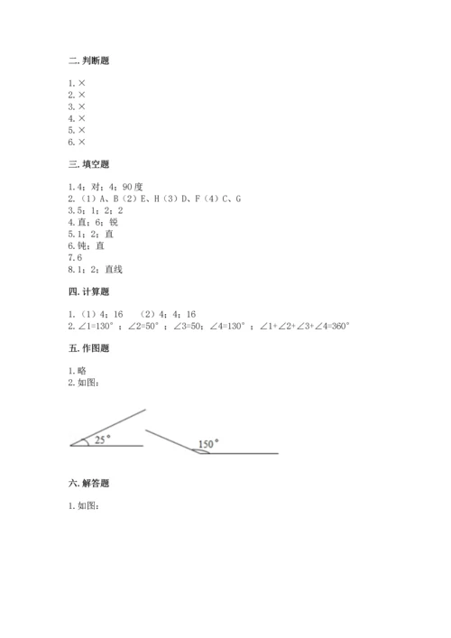 北京版四年级上册数学第四单元 线与角 测试卷附完整答案（精品）.docx