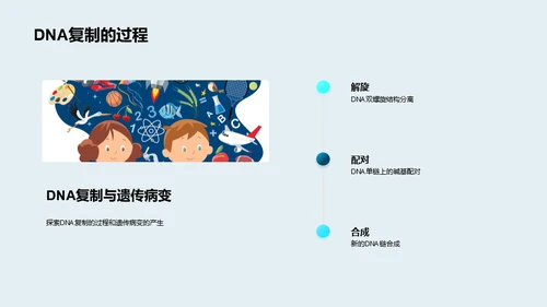 DNA科学解析，遗传生物学通用PPT模板