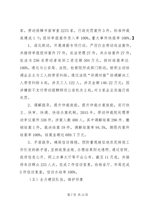 人保局某年工作总结和某年工作计划.docx