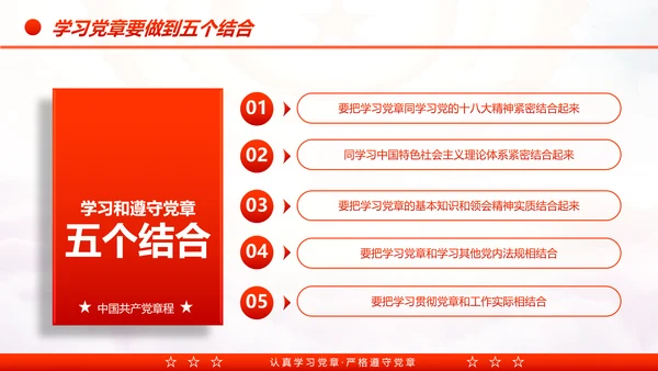中国共产党章程党章党规学习解读PPT模板