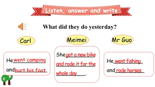 Unit 3 Where did you go?  Part A Let's learn & Lis